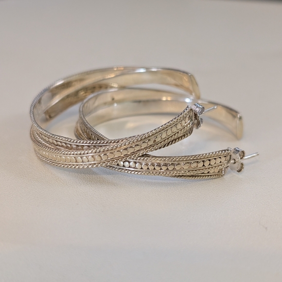 Anna Beck Sterling Silver Hoop Earrings - Picture 1 of 6